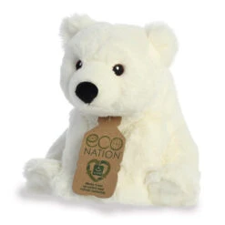 Eco Nation Polar Bear Recycled Plush Toy -Little Dutch Store Aurora World Eco Nation Polar Bear Recycled Plush Toy 3
