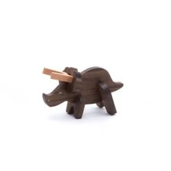 Triceratops Paleo Puzzle And Figure In Black Oak -Little Dutch Store Bajo Triceratops Paleo Puzzle and Figure in Black Oak Puzzles 8