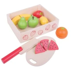 BIGJIGS Cutting Fruit Toy Food & Crate