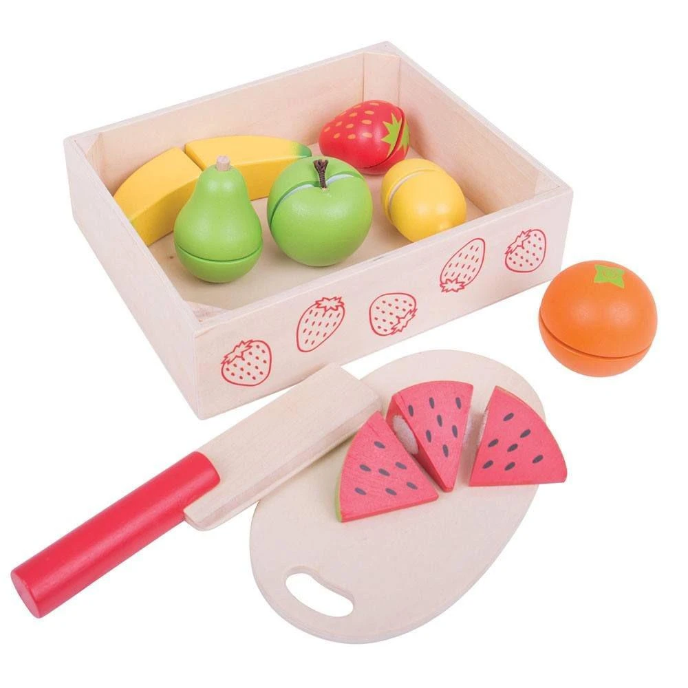 BIGJIGS Cutting Fruit Toy Food & Crate 3 BIGJIGS Cutting Fruit Toy Food & Crate