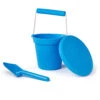 Ocean Blue Silicone Bucket, Flyer And Spade Set -Little Dutch Store Bigjigs Toys DNA yet Ocean Blue Silicone Bucket Flyer and Spade Set