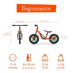 Charlie Glow Balance Bike - Orange -Little Dutch Store Chillafish Charlie Glow Balance Bike Orange Balance Bikes 3