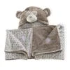 Little Monkey Hooded Blanket 1 Little Monkey Hooded Blanket -Little Dutch Store Clair de Lune Little Monkey Hooded Blanket Brown Blankets