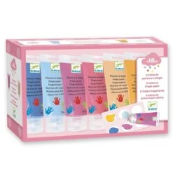 Djeco 6 Finger Paint's Tubes - Sweet - Colours For Little Ones -Little Dutch Store Djeco 6 Finger Paints Tubes Sweet Colours For Little Ones Colours 3
