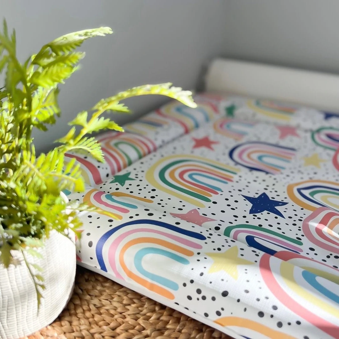 Dotty Rainbow Print Changing Mat (All Sizes) 8 Dotty Rainbow Print Changing Mat (All Sizes) - Image 6