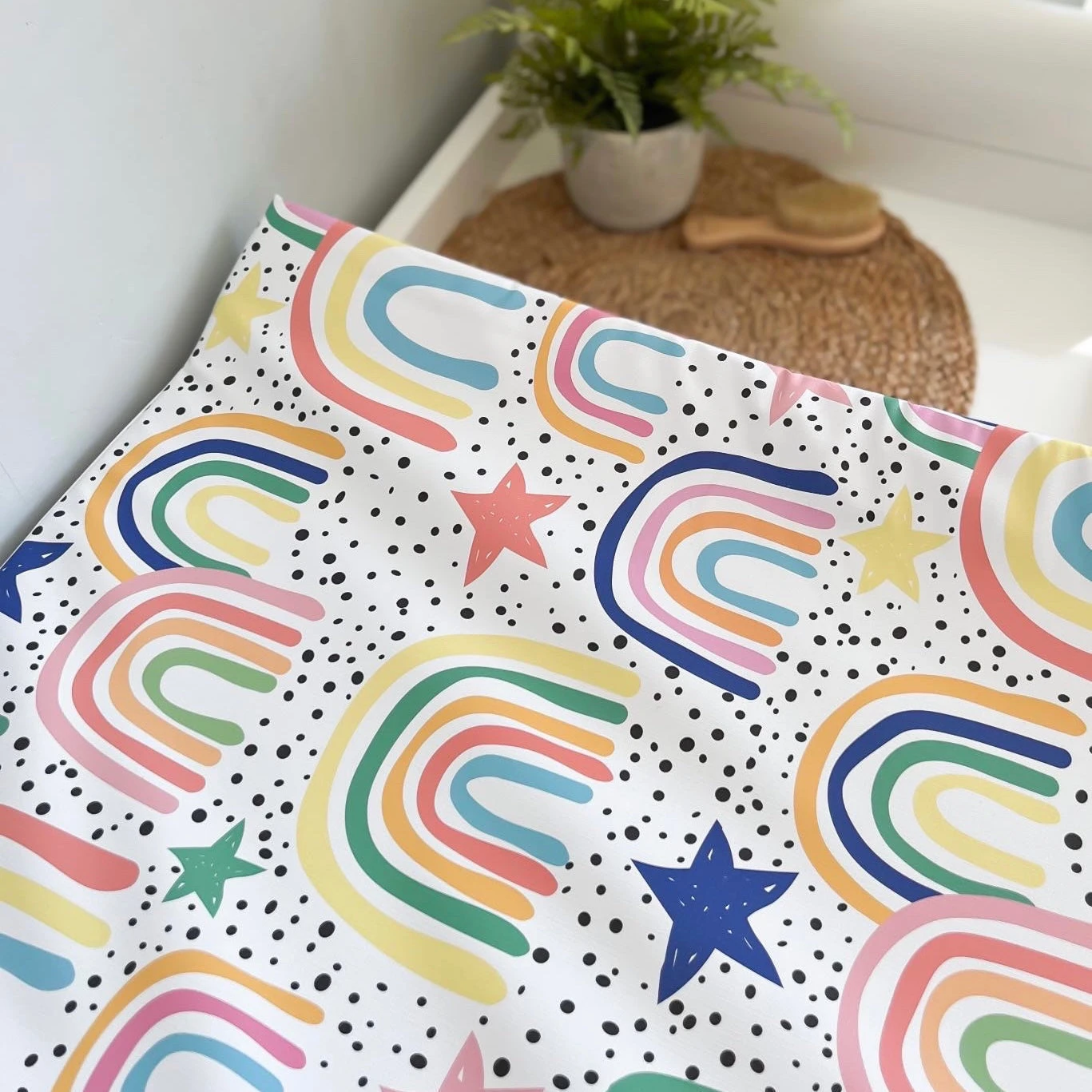 Dotty Rainbow Print Changing Mat (All Sizes) 10 Dotty Rainbow Print Changing Mat (All Sizes) - Image 8