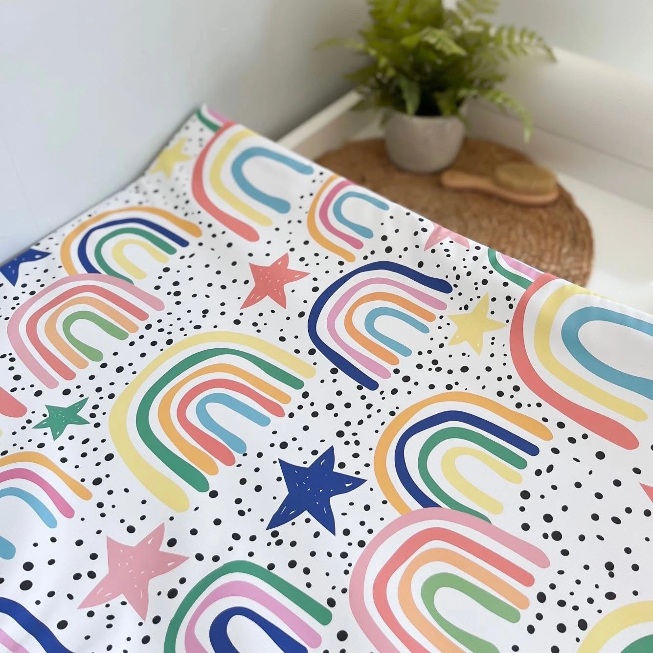 Dotty Rainbow Print Changing Mat (All Sizes) 3 Dotty Rainbow Print Changing Mat (All Sizes)