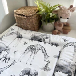 Grey Safari Animal Print Changing Mat ( All Sizes) -Little Dutch Store Fred Noah Grey Safari Animal Print Changing Mat All Sizes 10
