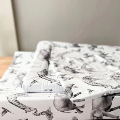 Grey Safari Animal Print Changing Mat ( All Sizes) -Little Dutch Store Fred Noah Grey Safari Animal Print Changing Mat All Sizes 12