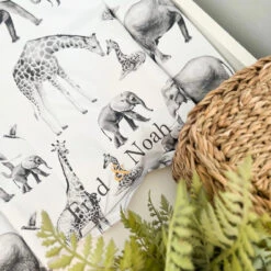 Grey Safari Animal Print Changing Mat ( All Sizes) -Little Dutch Store Fred Noah Grey Safari Animal Print Changing Mat All Sizes 17
