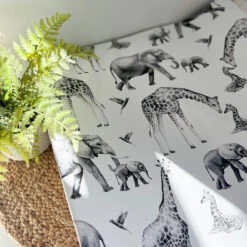 Grey Safari Animal Print Changing Mat ( All Sizes) -Little Dutch Store Fred Noah Grey Safari Animal Print Changing Mat All Sizes 9