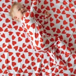 Love Heart Print Blanket -Little Dutch Store Fred Noah Love Heart Print Blanket 6