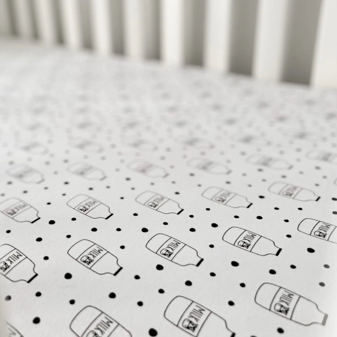 Milk Bottle Fitted Cot Sheet 3 Milk Bottle Fitted Cot Sheet