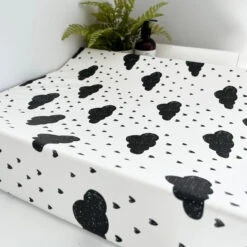 Monchrome Raindrops Changing Mat (All Sizes) -Little Dutch Store Fred Noah Monchrome Raindrops Changing Mat All Sizes 2