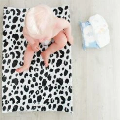 Mono Leopard Print Changing Mat (All Sizes)