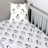 Penguin Fitted Cot Sheet -Little Dutch Store Fred Noah Penguin Fitted Cot Sheet