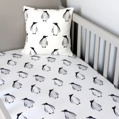 Penguin Fitted Cot Sheet