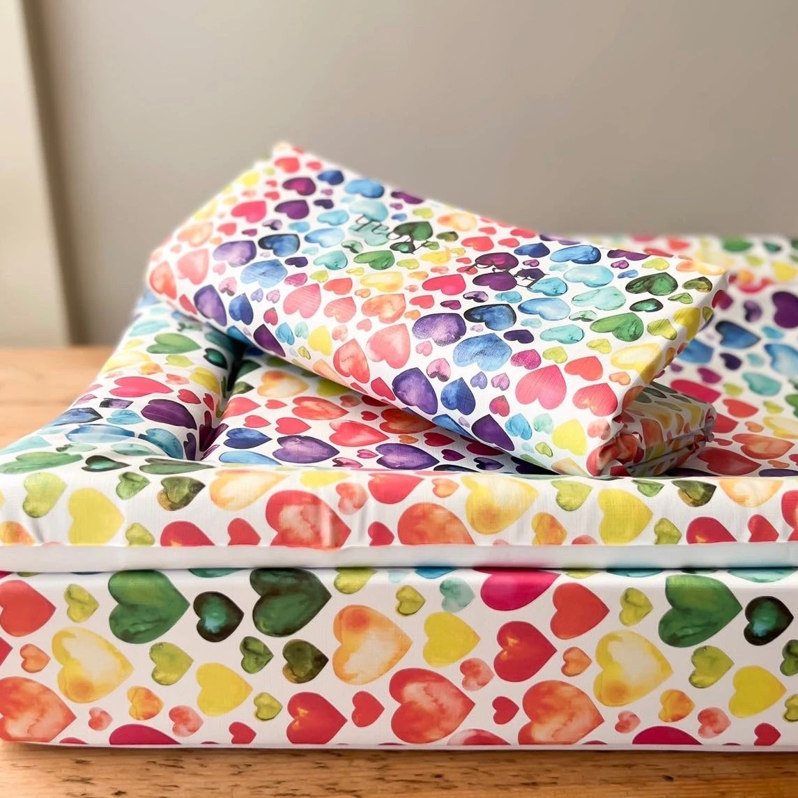 Rainbow Heart Print - Changing Mat ( All Sizes) 14 Rainbow Heart Print - Changing Mat ( All Sizes) - Image 12