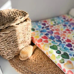 Rainbow Heart Print - Changing Mat ( All Sizes) 17 Rainbow Heart Print - Changing Mat ( All Sizes) -Little Dutch Store Fred Noah Rainbow Heart Print Changing Mat All Sizes 4