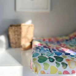 Rainbow Heart Print - Changing Mat ( All Sizes) 18 Rainbow Heart Print - Changing Mat ( All Sizes) -Little Dutch Store Fred Noah Rainbow Heart Print Changing Mat All Sizes 5