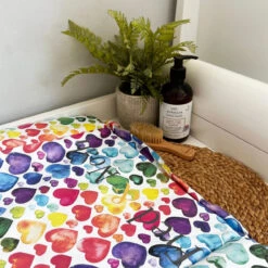 Rainbow Heart Print - Changing Mat ( All Sizes) 20 Rainbow Heart Print - Changing Mat ( All Sizes) -Little Dutch Store Fred Noah Rainbow Heart Print Changing Mat All Sizes 7