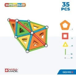 Geomag 35 Supercolour Classic Panels Set - 100% Recycled Plastic Magnetic Blocks -Little Dutch Store Geomag Geomag 35 Supercolour Classic Panels Set 100 Recycled Plastic Magnetic Blocks 3