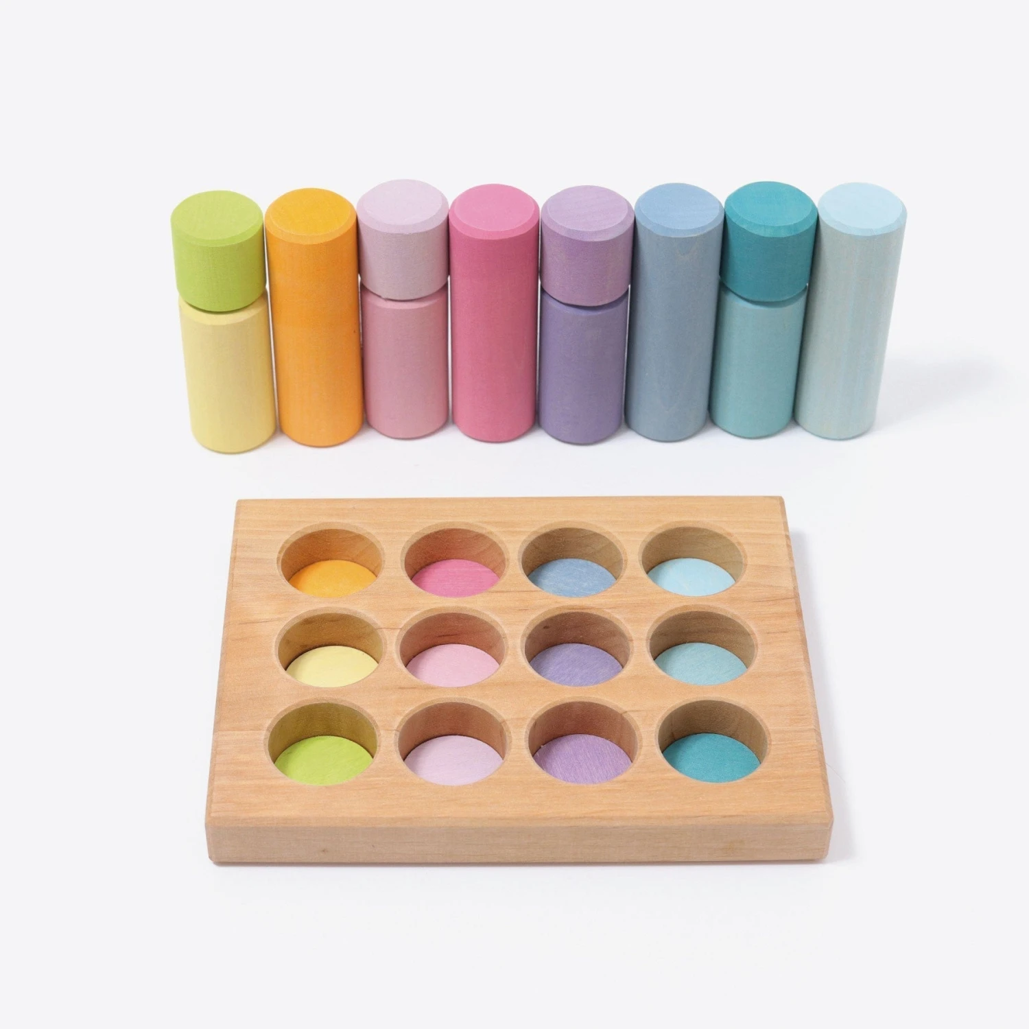 Stacking Game Small Pastel Rollers 4 Stacking Game Small Pastel Rollers - Image 2