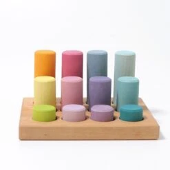 Stacking Game Small Pastel Rollers 10 Stacking Game Small Pastel Rollers -Little Dutch Store Grimms Stacking Game Small Pastel Rollers 3
