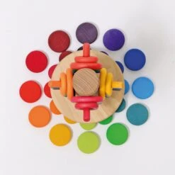 Wooden Rainbow Coins -Little Dutch Store Grimms Wooden Rainbow Coins 10
