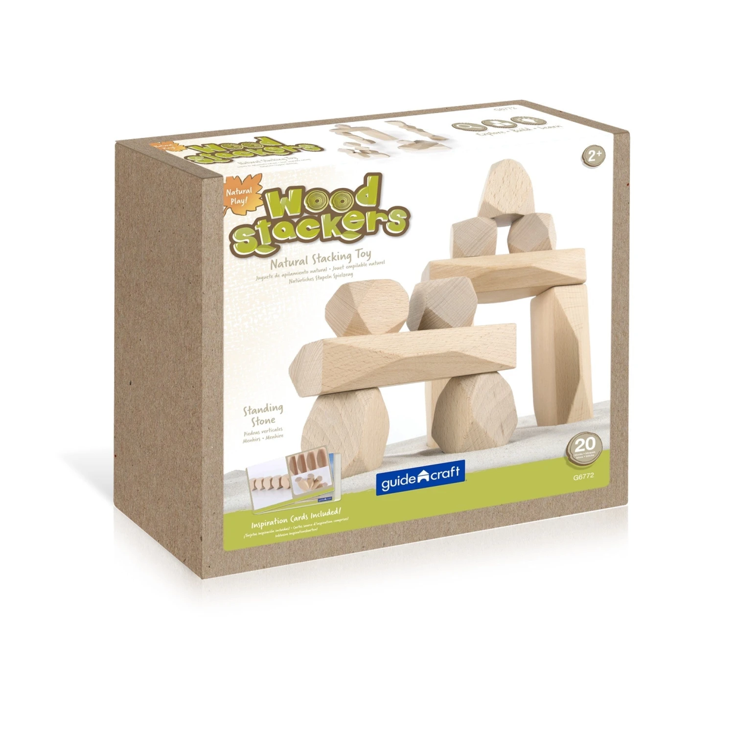 Wooden Stackers Standing Stones By Guidecraft 4 Wooden Stackers Standing Stones By Guidecraft - Image 2