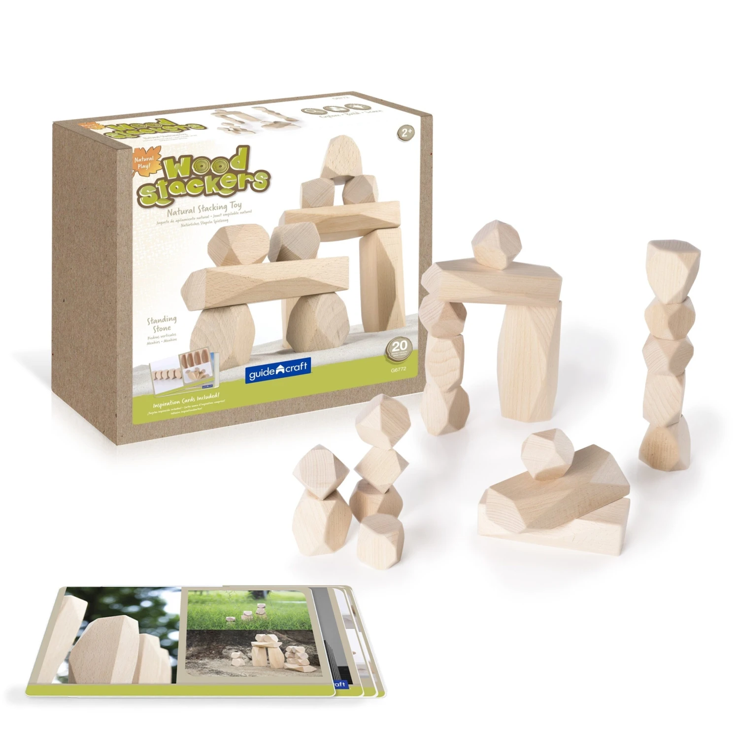 Wooden Stackers Standing Stones By Guidecraft 3 Wooden Stackers Standing Stones By Guidecraft