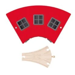 Hape Big Engine Train Shed -Little Dutch Store Hape Big Engine Train Shed Toy Trains Train Sets 5