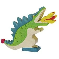 Holztiger Green Dragon Wooden Figure