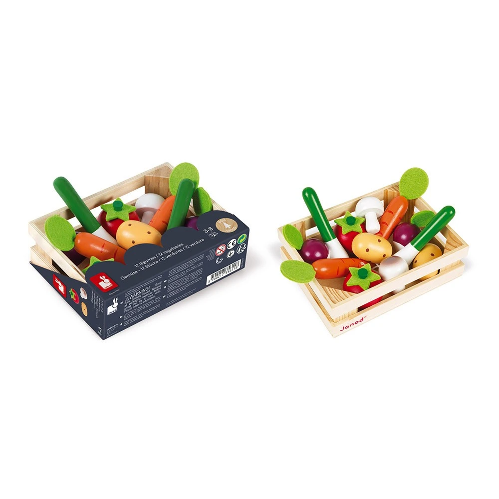 Janod Play Food 12 Vegetables In Crate 6 Janod Play Food 12 Vegetables In Crate - Image 4