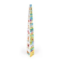Janod Puzzle - Life At The Farm - Triangle Stacking Pyramid