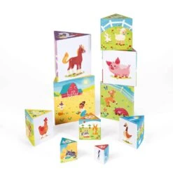 Janod Puzzle - Life At The Farm - Triangle Stacking Pyramid -Little Dutch Store Janod Puzzle Life at the Farm Triangle Stacking Pyramid 3