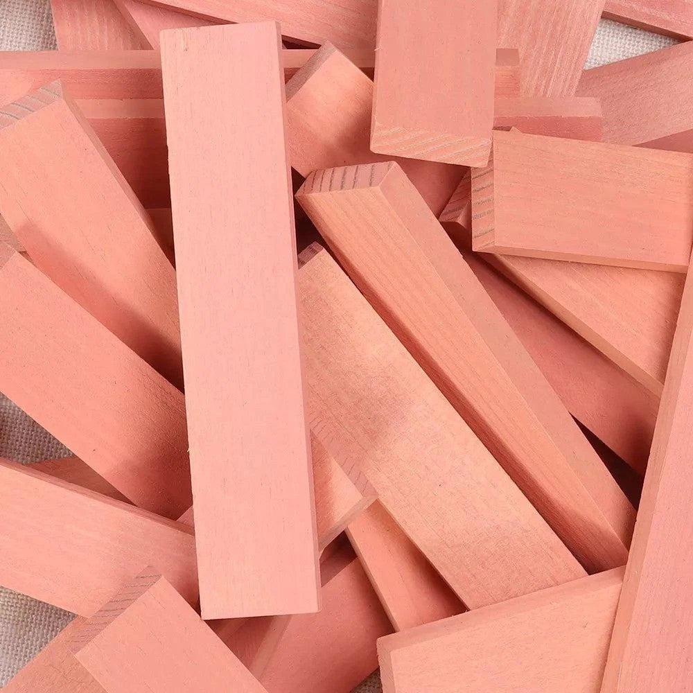 Kapla 40 Coloured Wooden Construction Blocks In A Square Box - Pink 8 Kapla 40 Coloured Wooden Construction Blocks In A Square Box - Pink - Image 6
