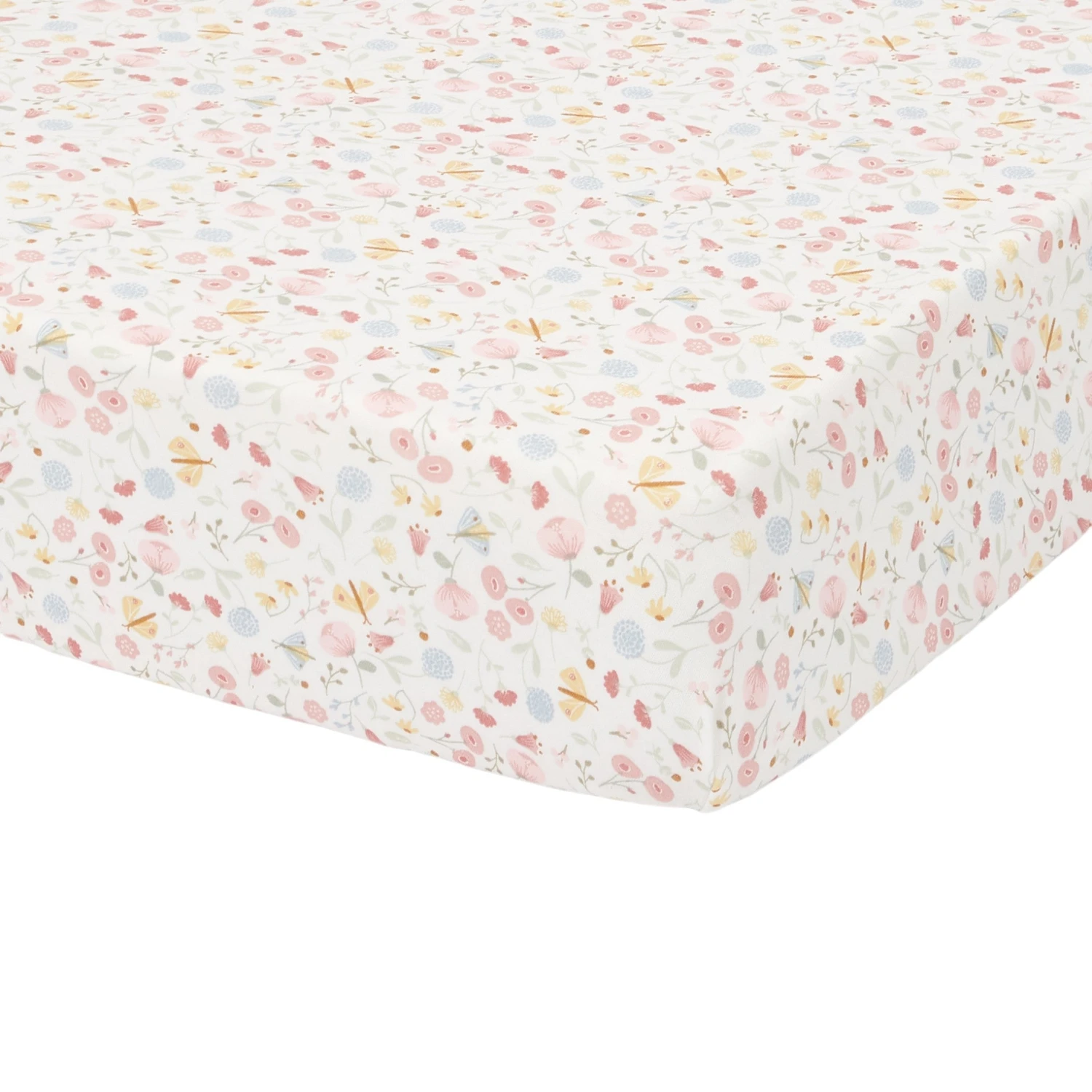 Little Dutch Fitted Bassinet Sheet 40x80cm - Flowers & Butterflies 3 Little Dutch Fitted Bassinet Sheet 40x80cm - Flowers & Butterflies