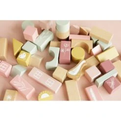 Little Dutch Wooden Building Blocks - Pink Little Goose - Set Of 50 -Little Dutch Store Little Dutch Wooden Building Blocks Pink Little Goose Set of 50 Sorting Stacking Toys 4