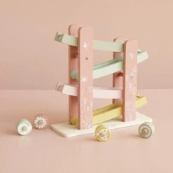 Little Dutch Wooden Ramp Racer Pink Flowers Track 7 Little Dutch Wooden Ramp Racer Pink Flowers Track -Little Dutch Store Little Dutch Wooden Ramp Racer Pink Flowers Track 3