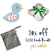 Little Lamb Reusable Wipes & Wet Bag Bundle - Silver 1 Little Lamb Reusable Wipes & Wet Bag Bundle - Silver -Little Dutch Store Little Lamb Little Lamb Reusable Wipes Wet Bag Bundle Silver Baby Wipes