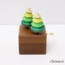 Music Box - Fur Elise - With Two Forest Spinning Tops By Mader