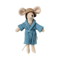 Maileg Father Mouse Clothes - Dusty Blue Bathrobe -Little Dutch Store Maileg Father Mouse Clothes Dusty Blue Bathrobe 3