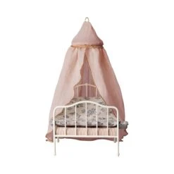 Maileg Miniature Bed Canopy - Rose -Little Dutch Store Maileg Miniature Bed Canopy Rose Dollhouse Accessories 3