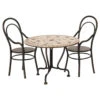 Maileg Miniature Dining Table Set With Two Chairs
