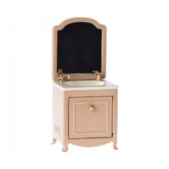 Maileg Mouse Sink Dresser With Mirror - Dark Powder