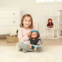 Miniland Girl Doll With Down Syndrome & Glasses 38cm - Brown Hair -Little Dutch Store Miniland Miniland Girl Doll with Down Syndrome Glasses 38cm Brown Hair 3