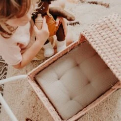 Cotton Strolley Mattress - Seafoam -Little Dutch Store Olli Ella Cotton Strolley Mattress Seafoam 2