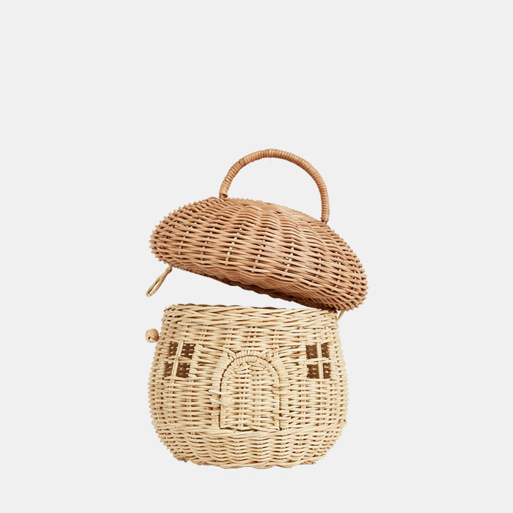 Rattan Mushroom Basket - Natural 11 Rattan Mushroom Basket - Natural - Image 9