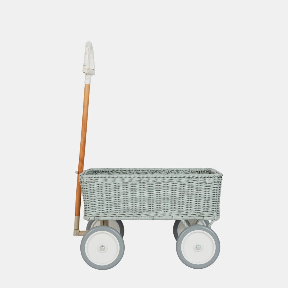 Rattan Wonder Wagon - Vintage Blue 14 Rattan Wonder Wagon - Vintage Blue - Image 12